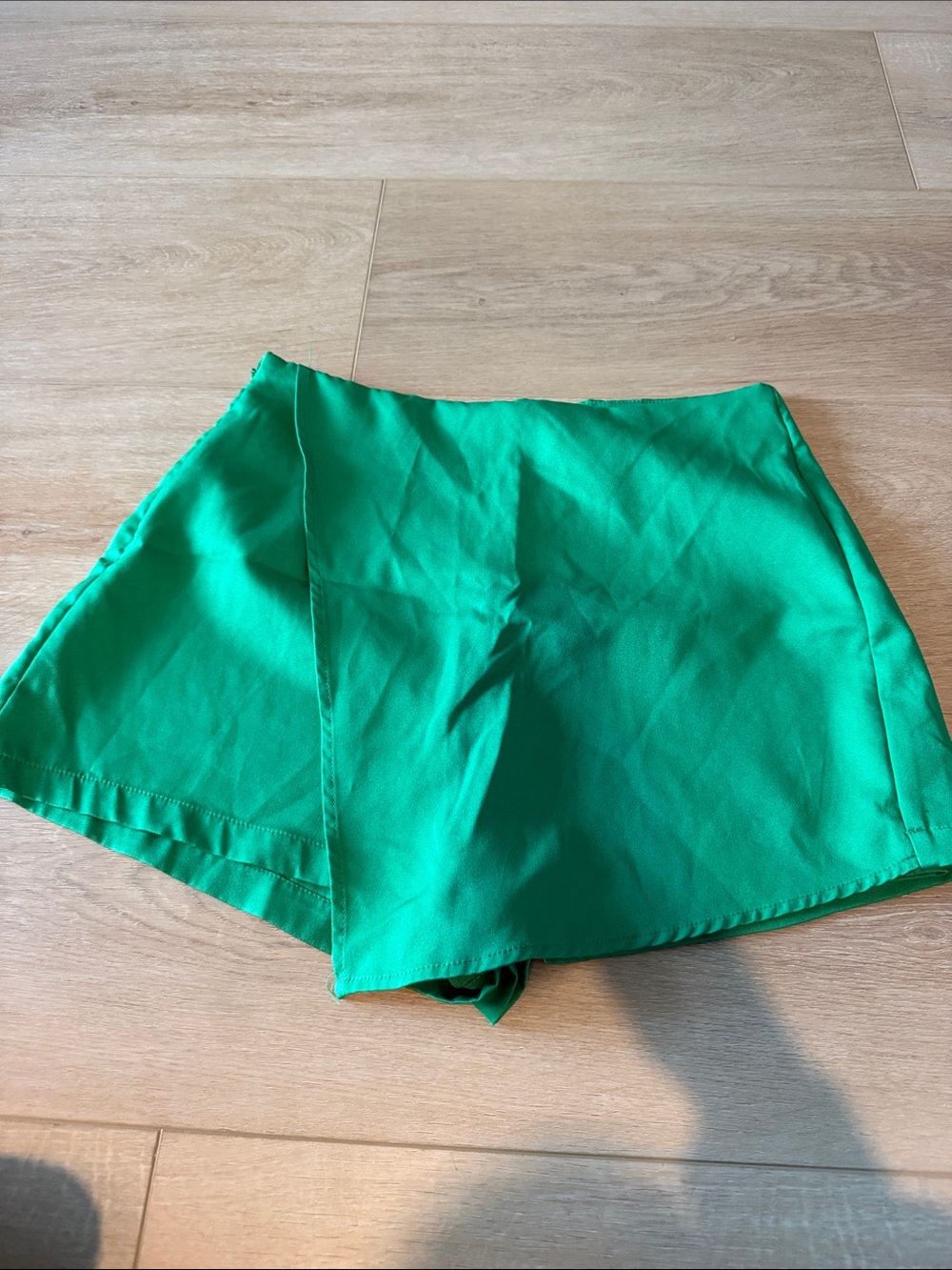 SHEIN Emerald Green Wrap Skort Shorts